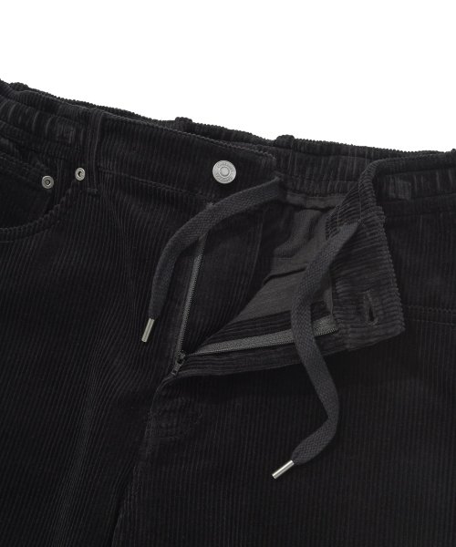 Вельветовые брюки-карго semi-wide, Black