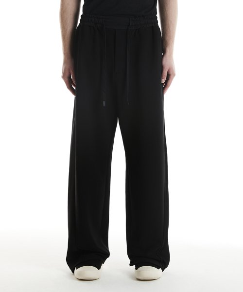 Широкие брюки с изогнутым пинтаком (Black) PD3PA0303