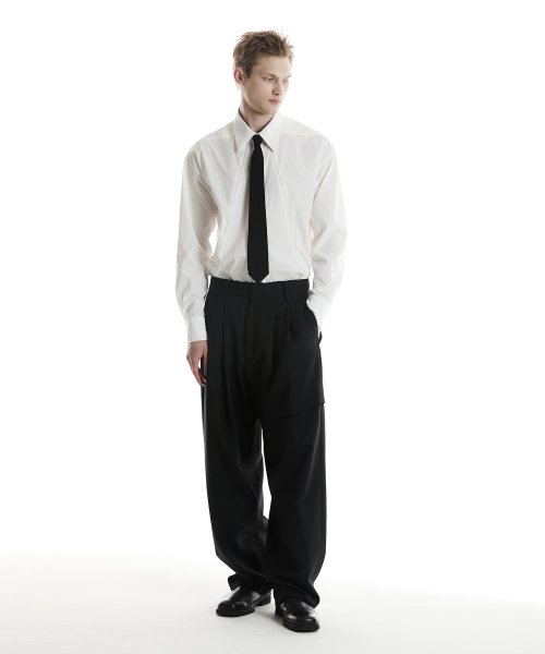 Рубашка свободного кроя с инвертированными складками Off-white PD3SH0404