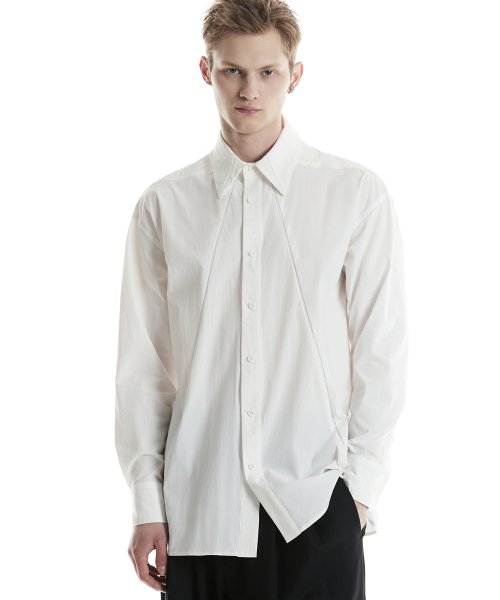 Рубашка свободного кроя с инвертированными складками Off-white PD3SH0404