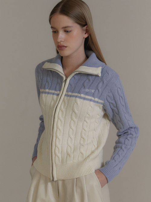 ANC TWO-WAY COLORING ZIP-UP_SKY BLUE