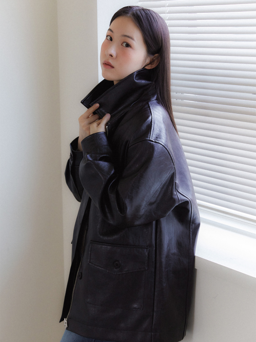 ANC CLASSIC LEATHER JACKET_BROWN
