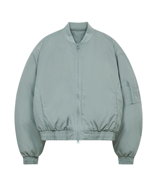 Короткий пуховик-бомбер ma-1 Mint (86-IRO300)