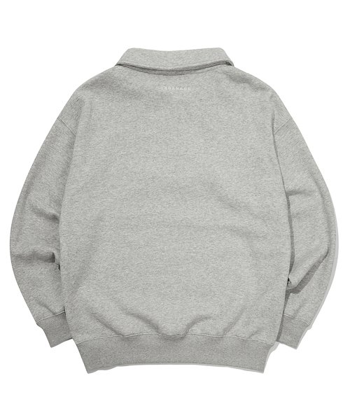 Повседневный стандартный свитшот на полумолнии Melange Grey