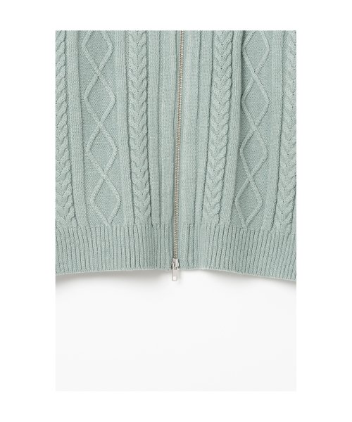 Зип-худи из трикотажа New Pretzel (Mint Grey)