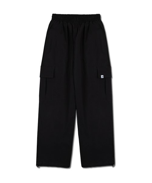 Широкие нейлоновые карго на завязках Black