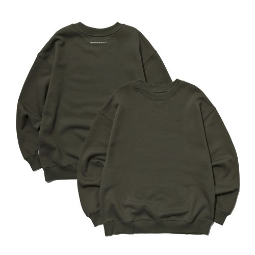 Базовый оверсайз свитшот на флисе Khaki