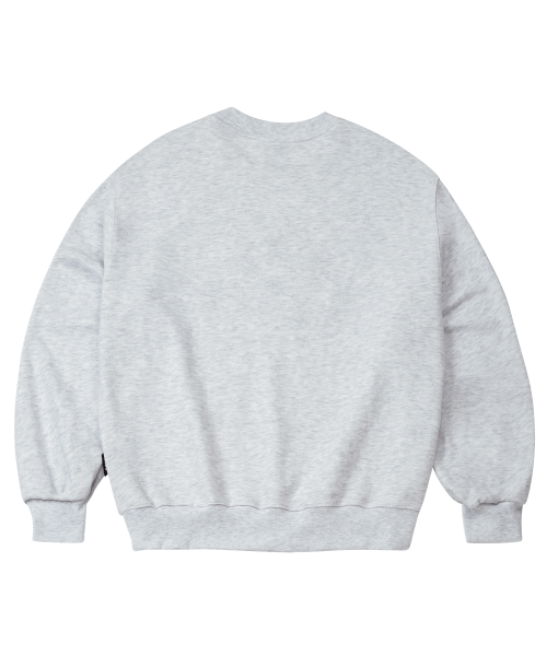 Оверсайз свитшот из букле с объёмом Hysteric Light Grey