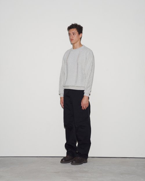 Рваный трикотажный свитер рыбака (Cloud Grey)