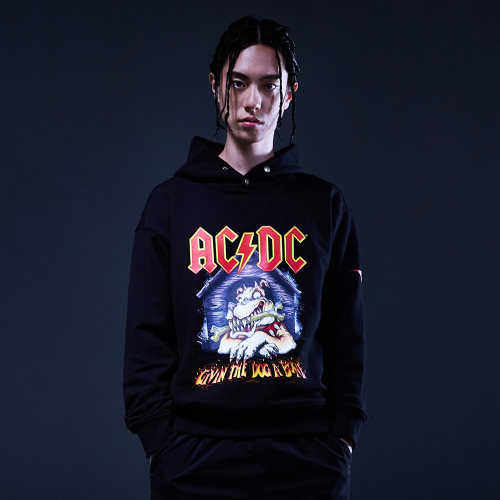 Худи AC/DC на кнопках Black