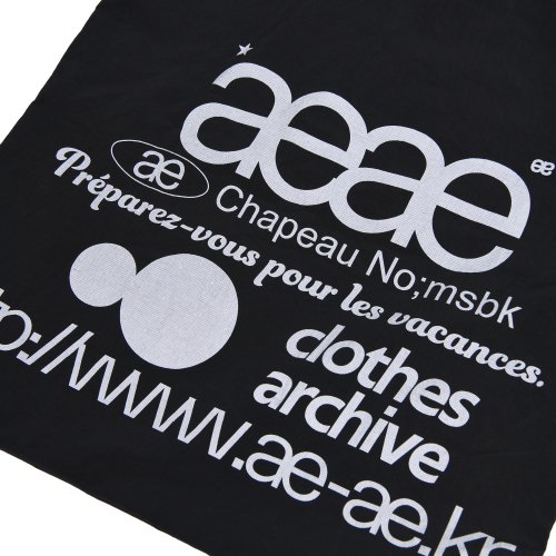 MUSINSA公式 | AEAE Web Logo Gym Sack -[BLACK]