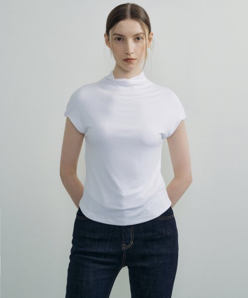 JERSEY COWL SLEEVELESS T_3COLOR