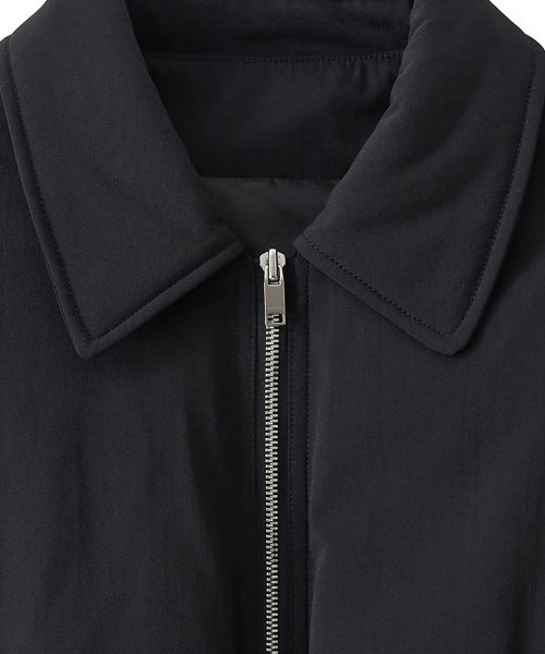 Стёганый шерстяной укороченный блузон (Black)