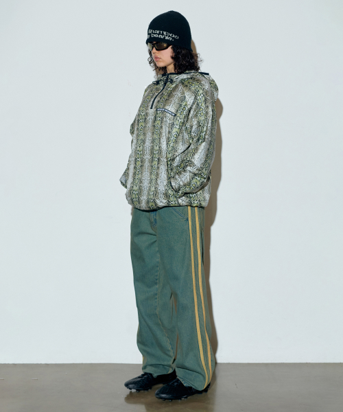 Glossy паттернed анорак Pullover зелёный
