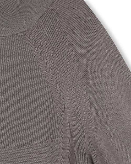 ACTIVE HIGH NECK KNIT CHARCOAL