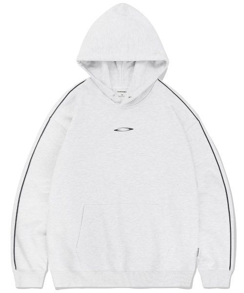 Технологичное худи White Melange