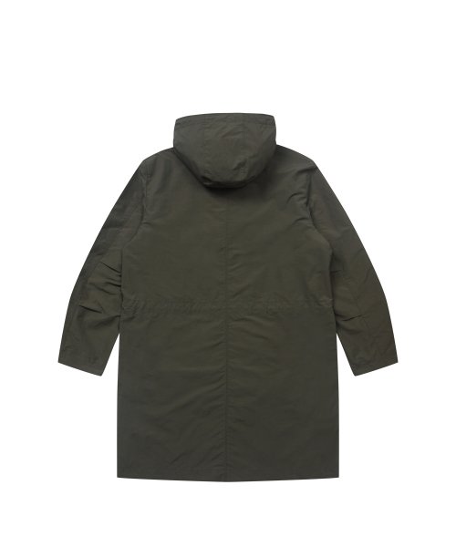 Свободное пальто с капюшоном_Khaki
