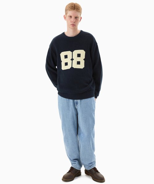 MUSINSA | thisisneverthat® 88 Knit Sweater Navy