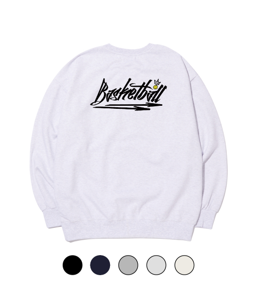 Свитшот Basketball Arc с большим логотипом Light Grey