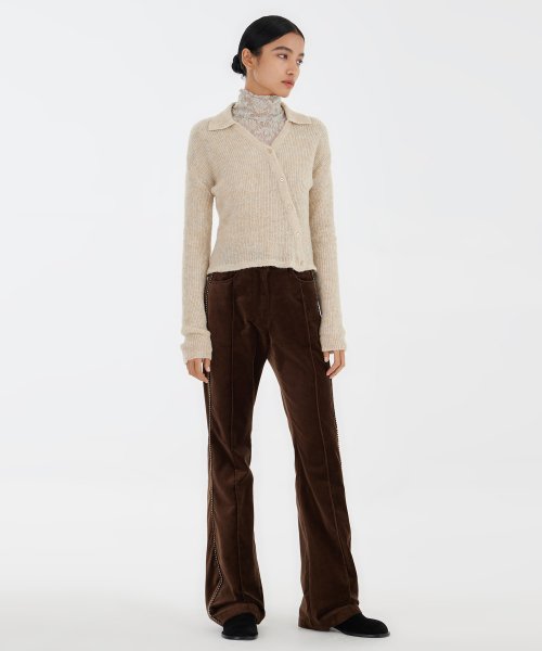 Bootcut брюки - Brown