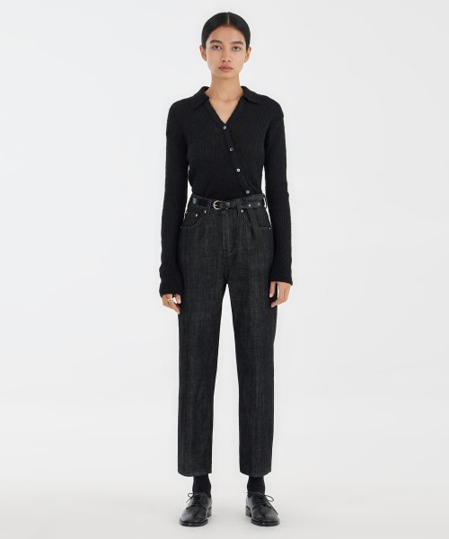 Asymmetric Knit рубашка - чёрный