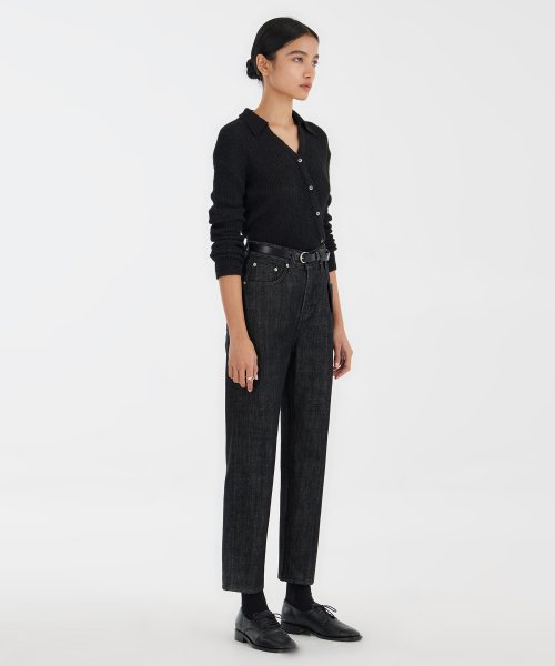 Asymmetric Knit рубашка - чёрный