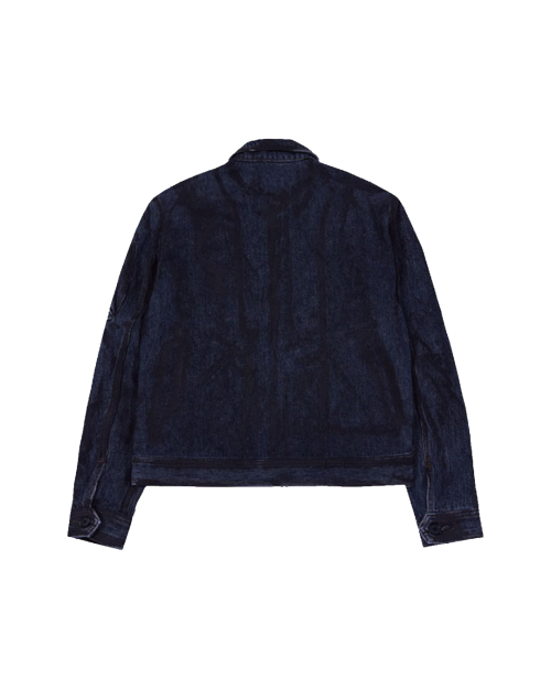 HAND PAINTED DENIM JACKET (BROWN)