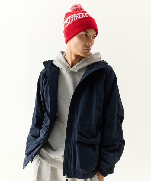 POCKET HOODIE JACKET NAVY
