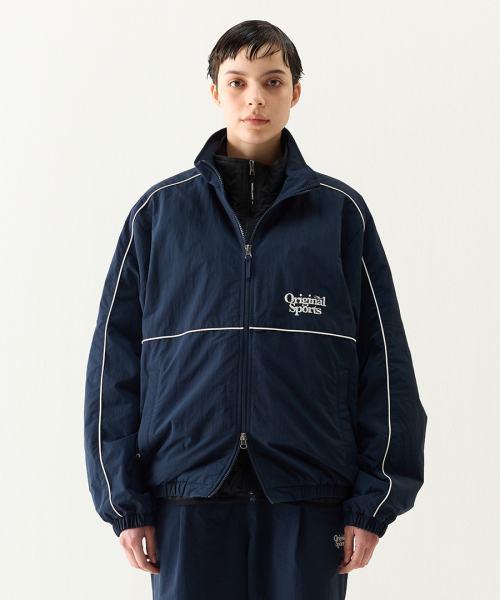 STANDNECK TRACK JACKET NAVY
