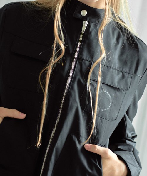 Зип-куртка с круглым логотипом (Black)