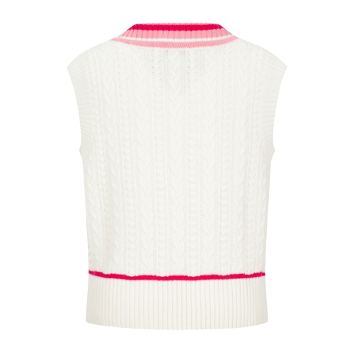 Coloring V Neck Knit жилет_O/белый