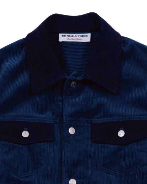 вельветовая замшевая куртка JACKET (тёмно-синее)