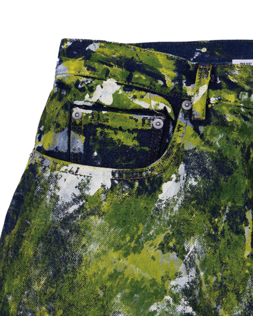Нарисованная вручную DENIM PANTS (YELLOW)