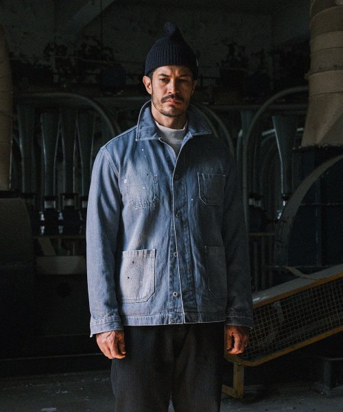 FIVE -POCKET CHORE JACKET [Bleach indigo]