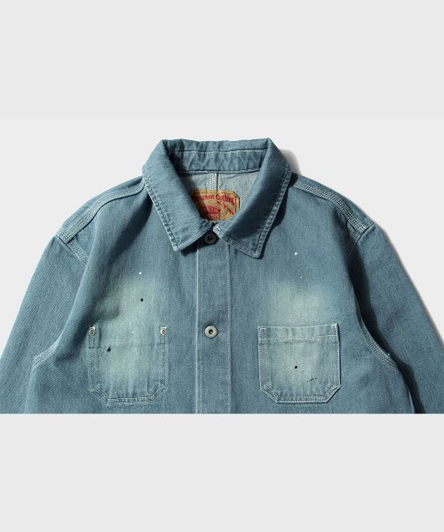 FIVE -POCKET CHORE JACKET [Bleach indigo]