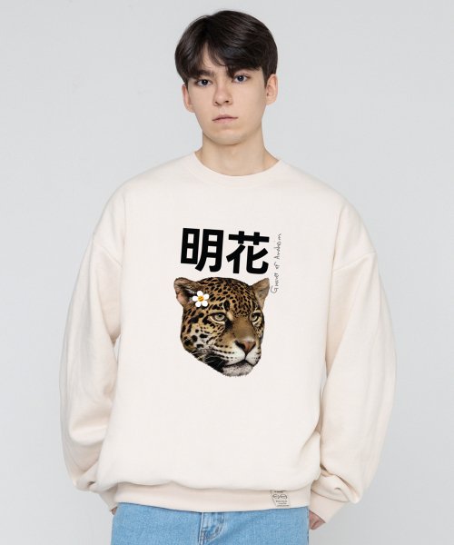 Свитшот унисекс Flower Real Leopard Center_CREAM