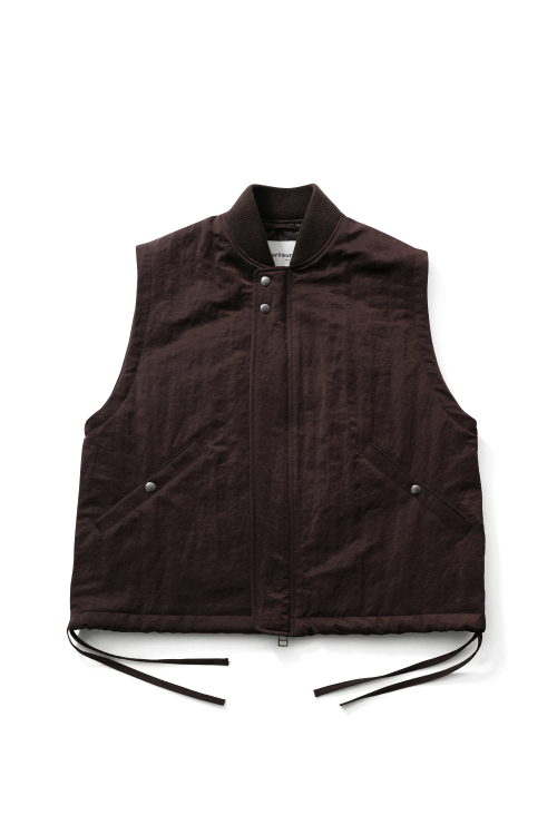Cooper Crease Nylon Vest Burgundy Brown