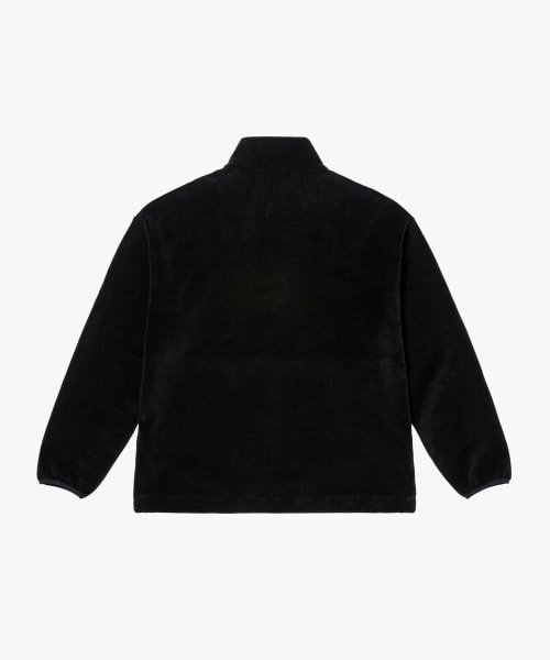 CORDUROY VELOUR BUTTON-UP SHIRT-чёрное