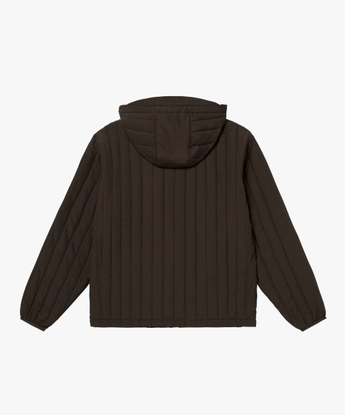 VERTICAL QUILTED JACKET-коричневое