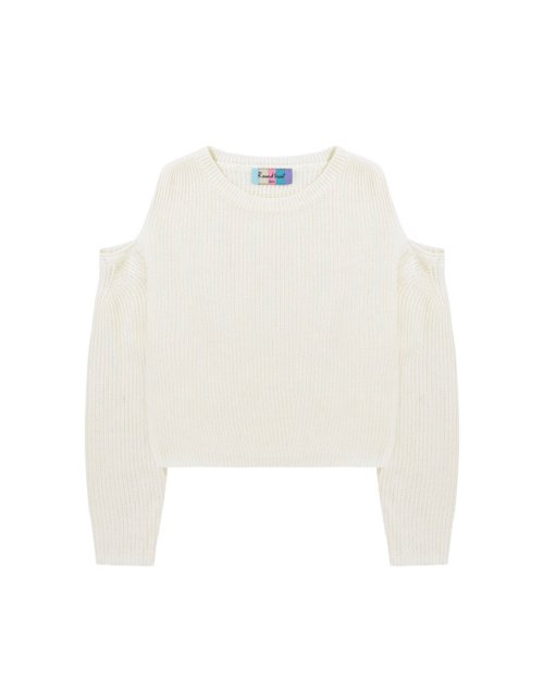 最大15%OFFクーポン Hole Shoulder ROUNDTRICOT ニット Knitwear Ivory