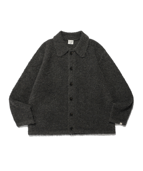 BOUCLE PK CARDIGAN CHARCOAL