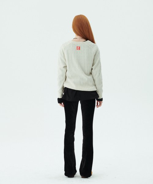 Велюровые брюки на резинке Velour Banding Pants_Black