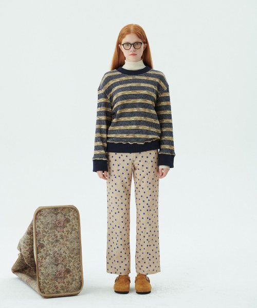 Color Mix Pullover Navy