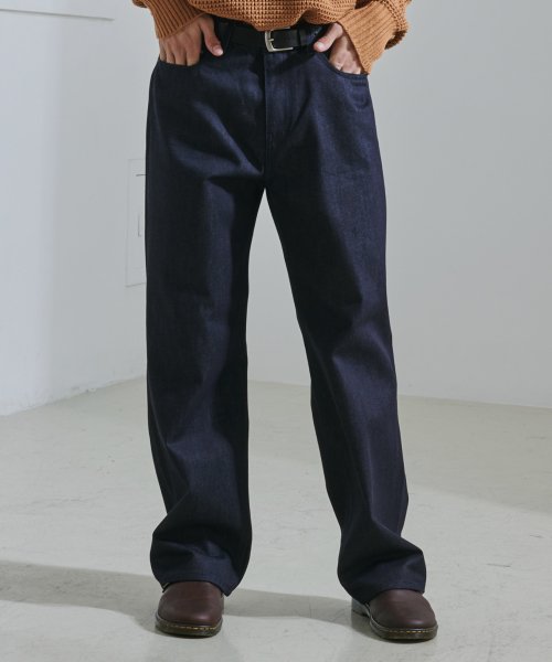 IN#0158 RAW LONE DEEP INDIGO STRAIGHT WIDE