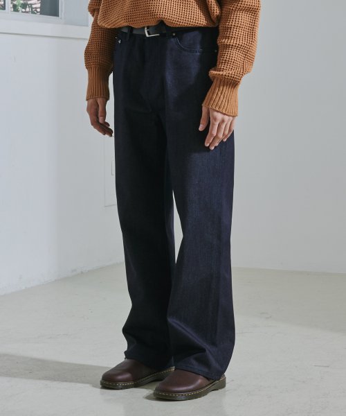 IN#0158 RAW LONE DEEP INDIGO STRAIGHT WIDE