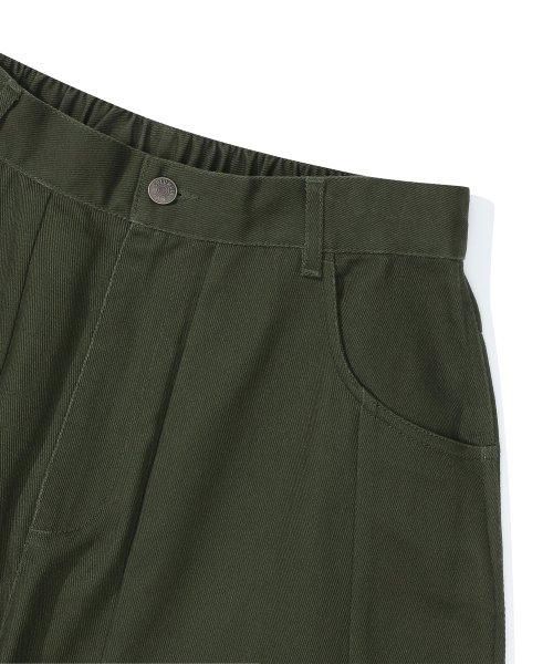 M-LABEL WIDE-FIT CUTLINE PANTS Dark Khaki