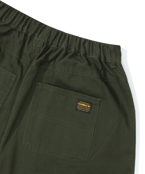 M-LABEL WIDE-FIT CUTLINE PANTS Dark Khaki