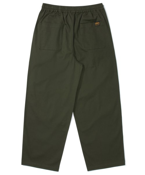 M-LABEL LOOSE-FIT PINTUCK PANTS Dark Khaki