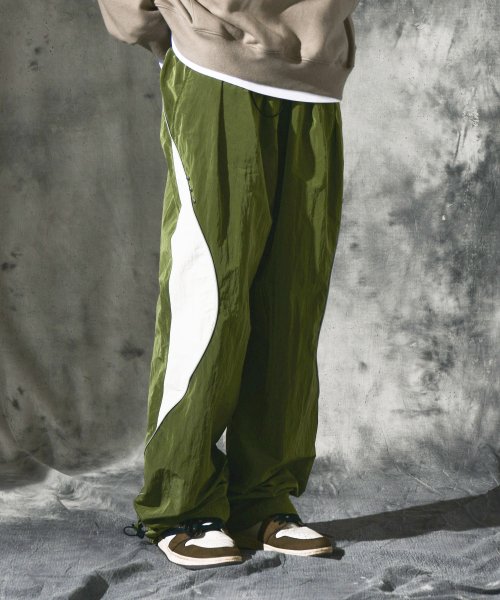 Silk Wave Double Pants_Khaki Cream