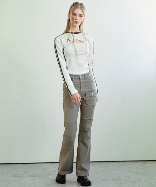 Брюки карго буткат с защипами (Khaki)